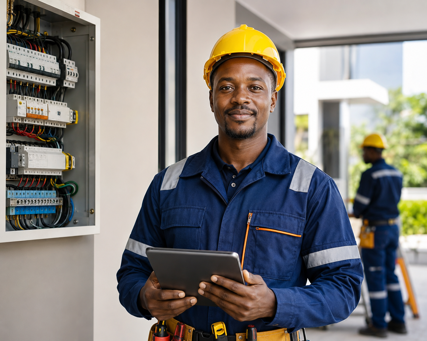 Professional verified electrician using SmartContractor